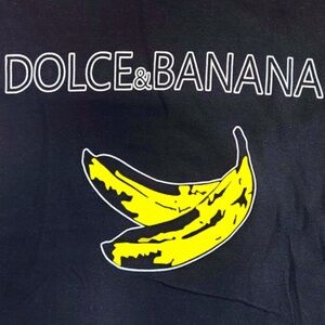 Dolce & Banana Black Graphic Tee- Novelty Tee Size 2x